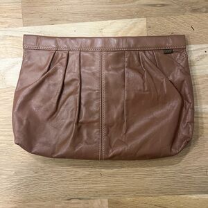 SAS Clutch Purse in Brown Leather